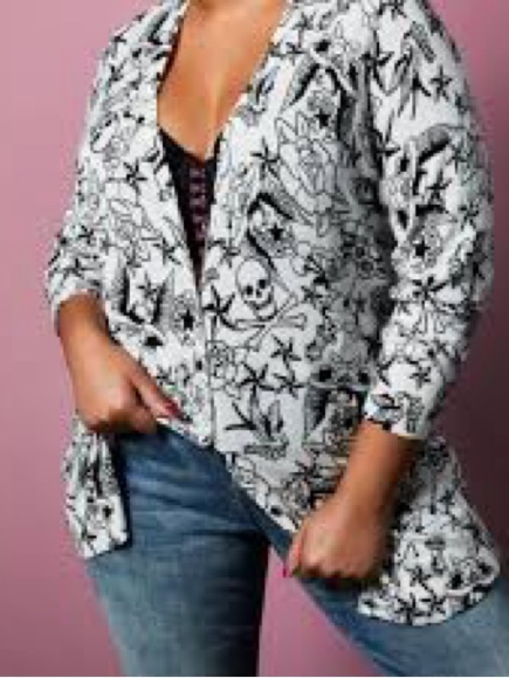 Torrid x Betsey Johnson Tattoo Print Cardigan NWT Size 2  (2X)